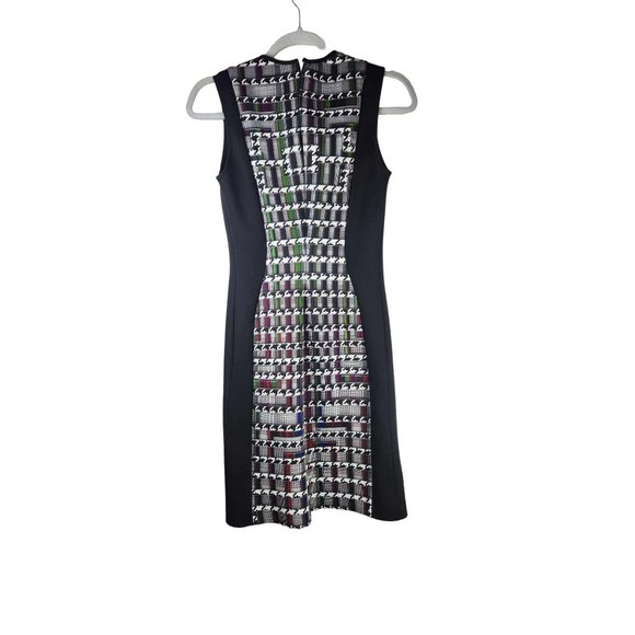 Clover Canyon Scuba Mini Bodycon Dress Trinity Houndstooth Print Sheath sz Small - Picture 12 of 15